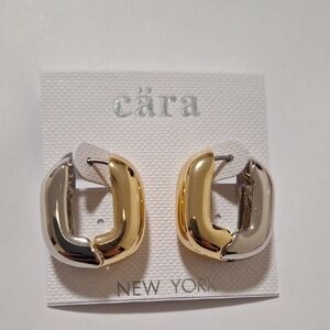Gold and Silver Hoop Earrings